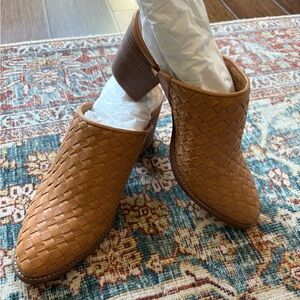 Madewell Tan The Harper Mule with Woven Texture